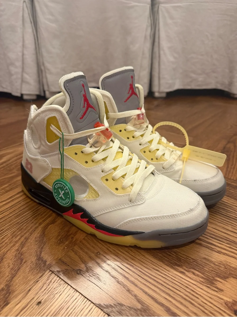 Off-White Jordan 5 Retro High-Top Sneakers